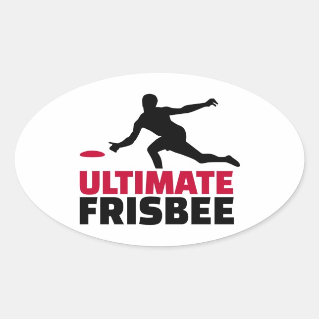 Sticker Ovale Frisbee ultime (Devant)
