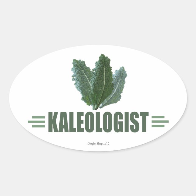 Sticker Ovale Funny Kale (Devant)