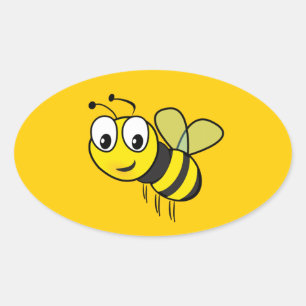 Sticker Ovale Gaffez l'abeille, bourdonnement