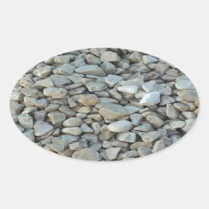 Sticker Ovale Galets sur Beach Stone Photographie