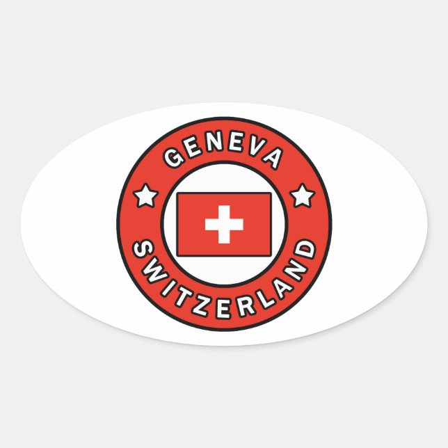 Sticker Ovale Genève Suisse (Devant)