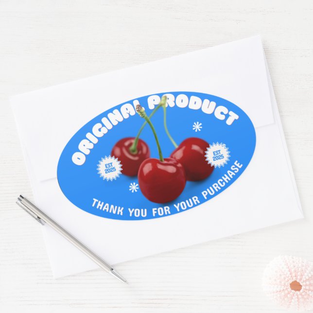 Sticker Ovale  geometric sticker, pink green sticker, modern pat (Enveloppe)