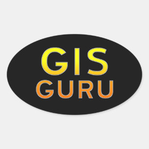 Sticker Ovale GIS Guru