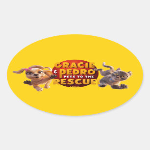 Sticker Ovale Gracie & Pedro Adventure Attend