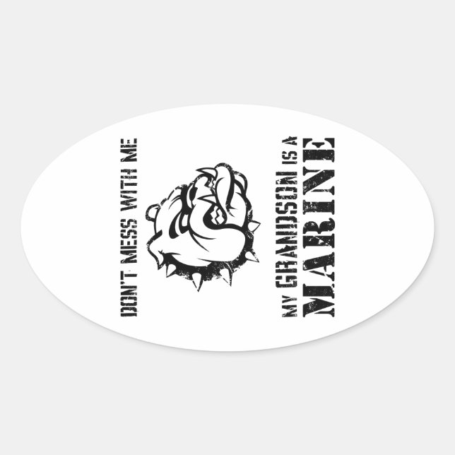 Sticker Ovale Grand-père marin/grand-mère (Devant)