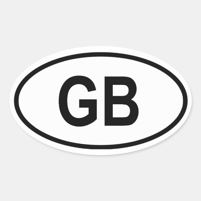 Sticker Ovale Grande-Bretagne "GB" (Devant)