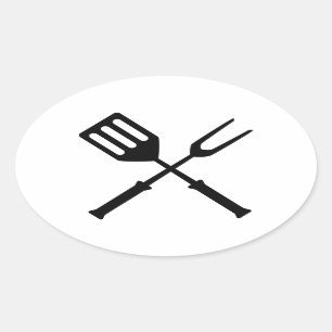 Sticker Ovale Gril de BBQ Barby Barbies de barbecue de barbecue