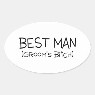Sticker Ovale Grooms Best Man