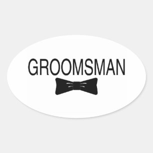 Sticker Ovale Groomsman Bowtie