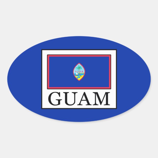 Sticker Ovale Guam (Devant)