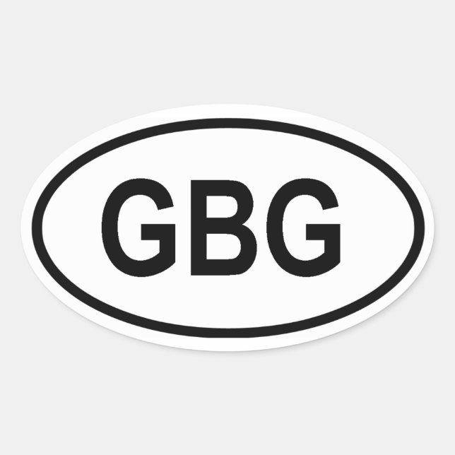 Sticker Ovale Guernesey "CBG" (Devant)