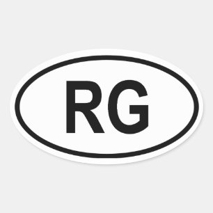 Sticker Ovale Guinée "RG"