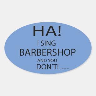 Sticker ovale Ha Barbershop