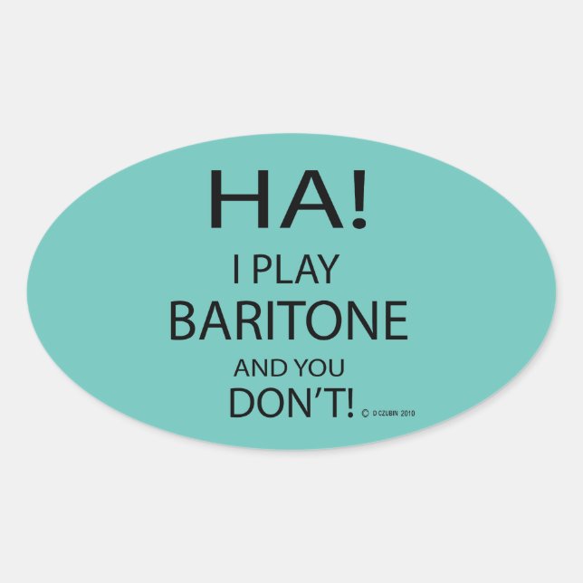 Sticker ovale Ha Baritone (Devant)