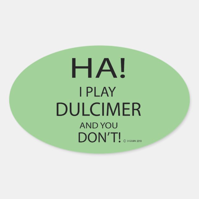Sticker ovale Ha Dulcimer (Devant)