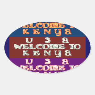 Sticker Ovale Hakuna Matata Bienvenue au Kenya.png