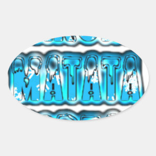Sticker Ovale Hakuna Matata Corée du Sud Art Imprimer/Graphique