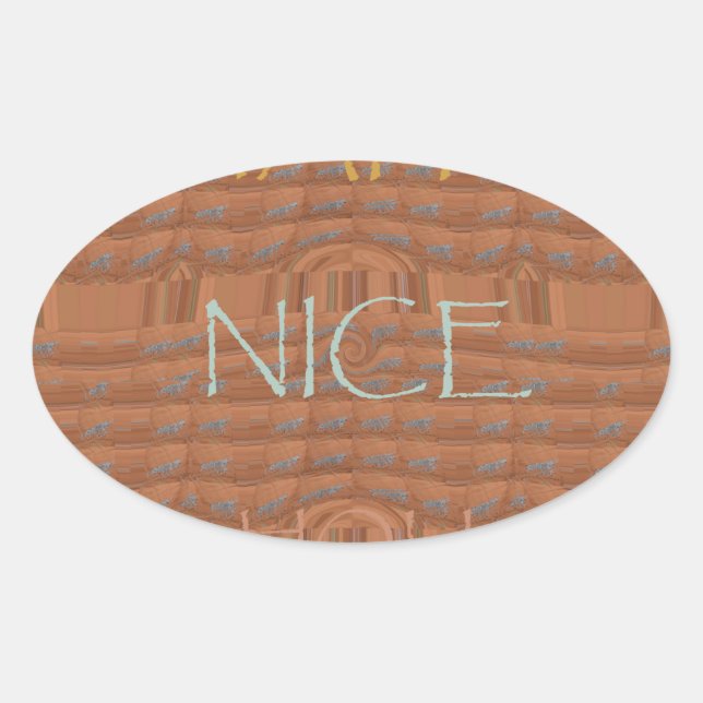 Sticker Ovale Happy Holidays Zebra Art Print (Devant)