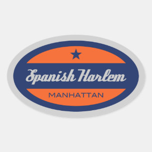 Sticker Ovale Harlem espagnol