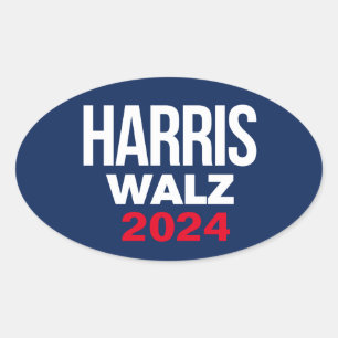 Sticker Ovale Harris Walz 2024