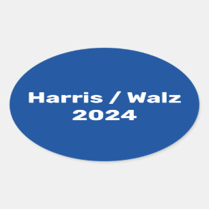 Sticker Ovale Harris / Walz Campagne présidentielle 2024