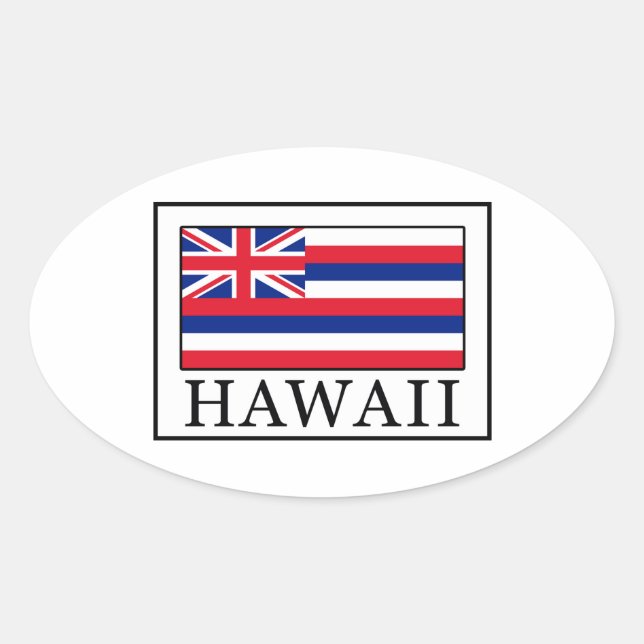 Sticker Ovale Hawaii (Devant)