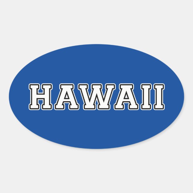Sticker Ovale Hawaii (Devant)