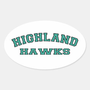 Sticker Ovale Hawks des Highlands