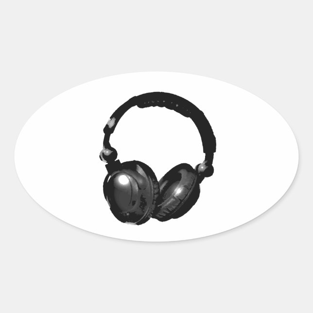 Sticker Ovale Headphone (Devant)
