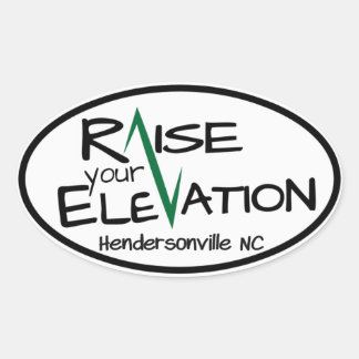Sticker Ovale Hendersonville NC Levez votre bâton ovale d'élévat