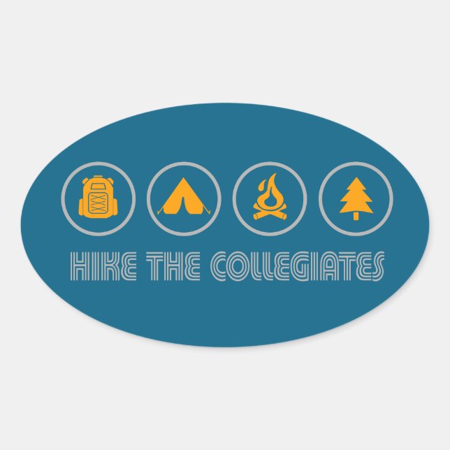Sticker Ovale Hike The Collegiate Mountains Colorado (Devant)