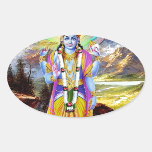 STICKER OVALE HINDU DIOD VISHNU