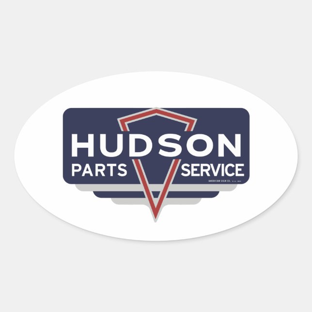Sticker Ovale Hudson Motor Cars (Devant)