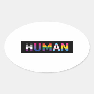 Sticker Ovale Humain