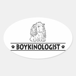 Sticker Ovale Humoristique Boykin Spaniel