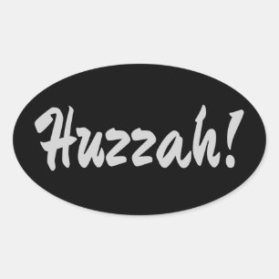 Sticker Ovale Huzzah !