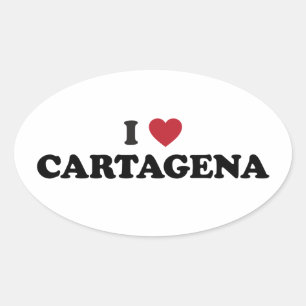 Sticker Ovale I coeur Carthagène Colombie