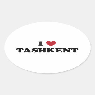 Sticker Ovale I coeur Tashkent l'Ouzbékistan