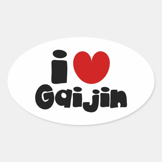 Sticker Ovale i heart Gaijin (Devant)