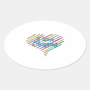 Sticker Ovale I Love Clogging