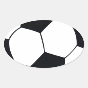 Sticker Ovale I Love Football (Soccer) Coeur du jeu : I Love