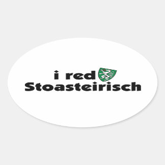 Sticker Ovale I red Stoasteirisch Styermark Autriche