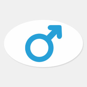 Sticker Ovale Icône Homme
