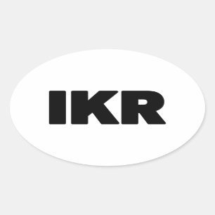 Sticker Ovale IKR   Écart de texte