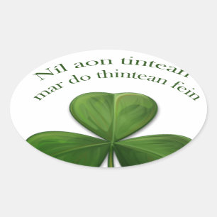 Sticker Ovale Il n'y a pas d'endroit comme à la maison