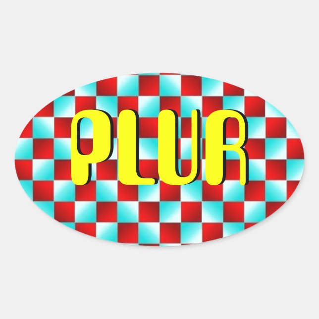 Sticker Ovale Illusion optique (Devant)