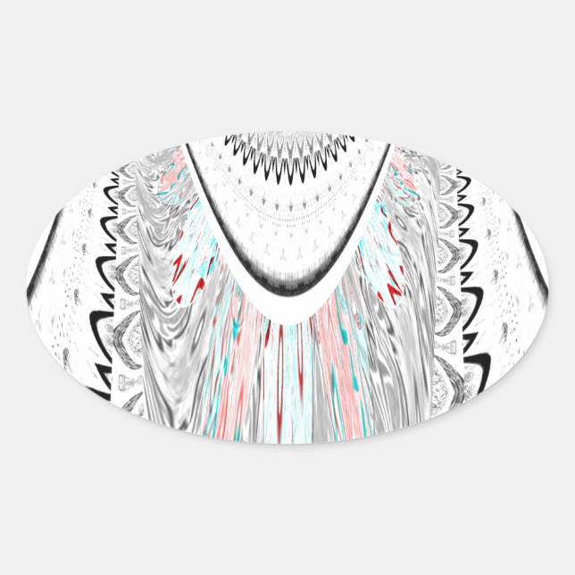 Sticker Ovale Illustration vectorielle de couleur cygne douce et (Devant)