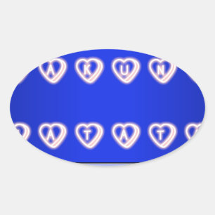 Sticker Ovale Impression d'art Hakuna Matata