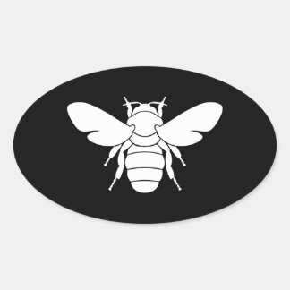 Sticker Ovale Impression des abeilles