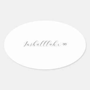 Sticker Ovale Inchallah x infinité